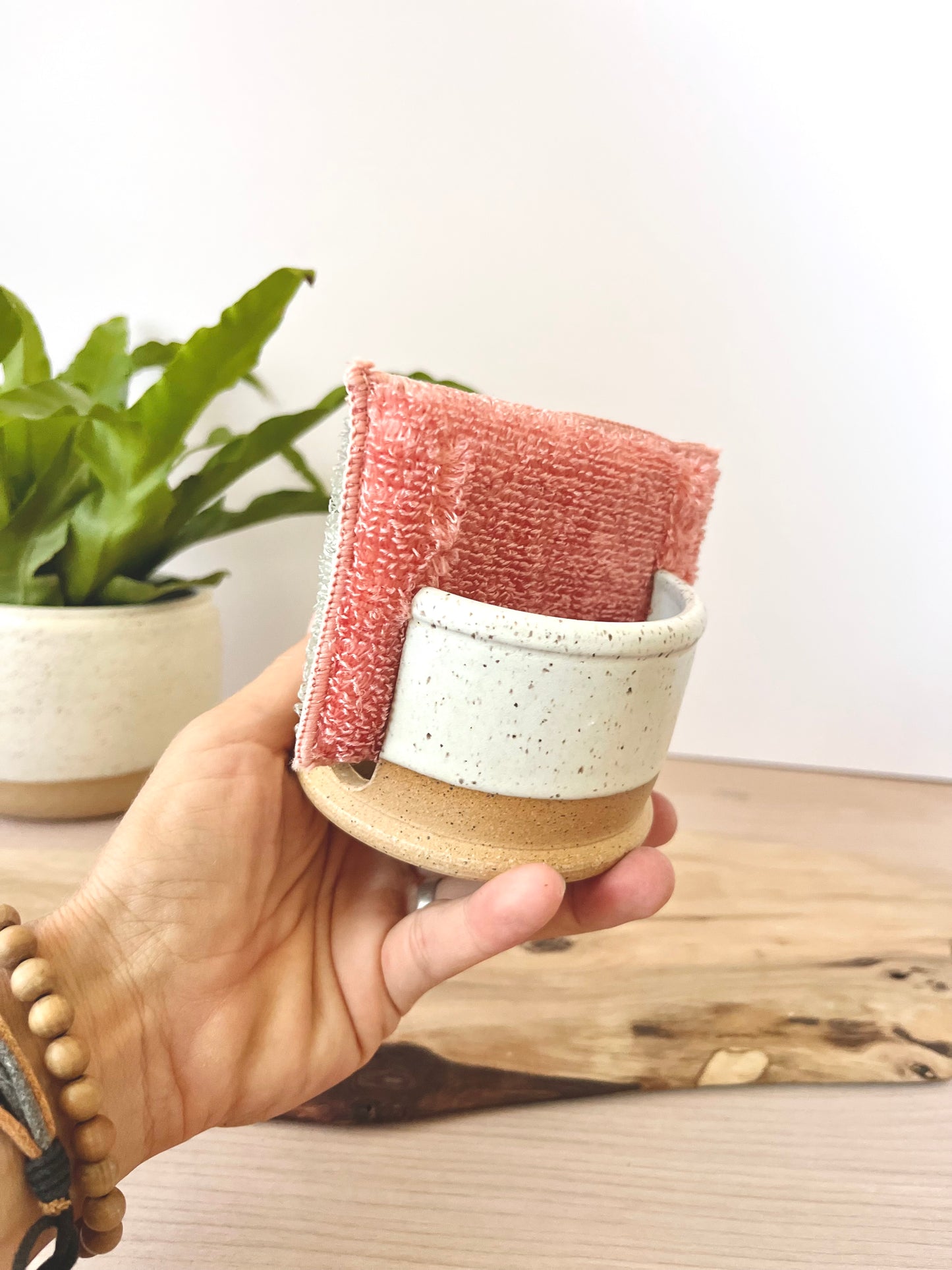 Sponge holder set with sponge