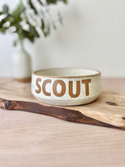 Food & water dish, custom order - your pet's name