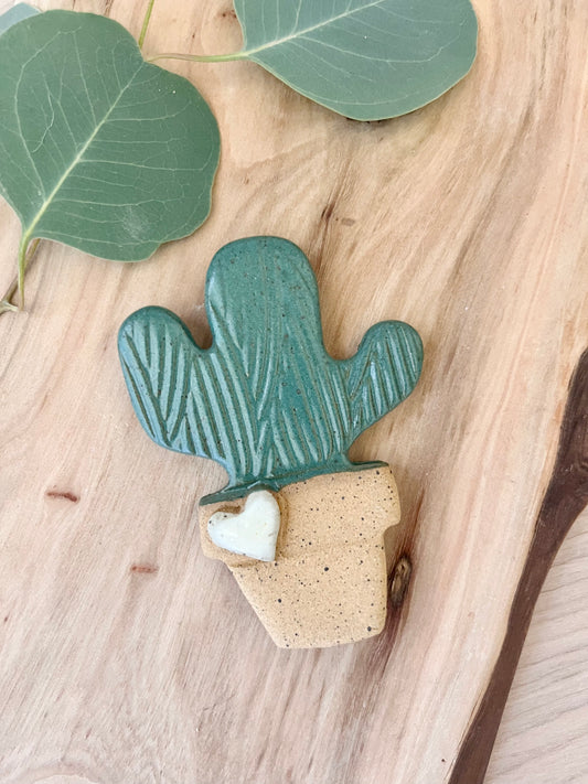 Magnet, Potted with love cactus