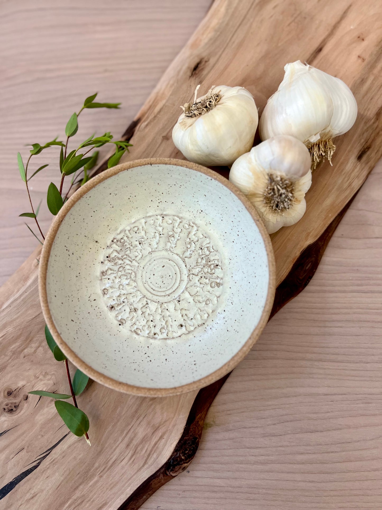 Garlic grater dish